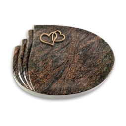 Grabkissen Waves/Himalaya Herzen (Bronze)