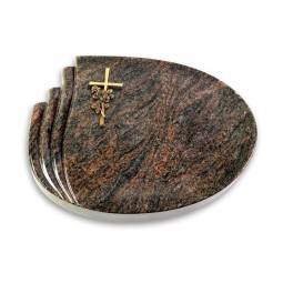 Grabkissen Waves/Himalaya Kreuz/Rose (Bronze)