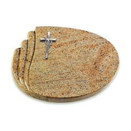 Grabkissen Waves/Kashmir Kreuz/Ähren (Alu)