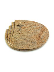 Grabkissen Waves/Kashmir Kreuz/Ähren (Bronze)