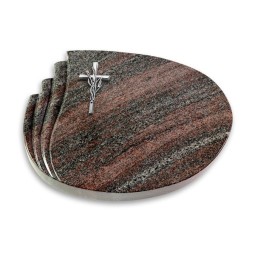 Grabkissen Waves/Paradiso Kreuz/Ähren (Alu)