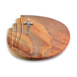 Grabkissen Waves/Rainbow Kreuz/Ähren (Alu)