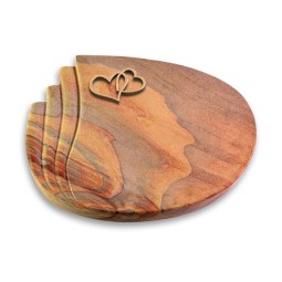 Grabkissen Waves/Rainbow Herzen (Bronze)