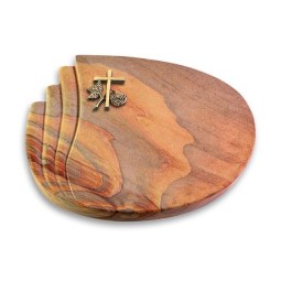 Grabkissen Waves/Rainbow Kreuz 1 (Bronze)