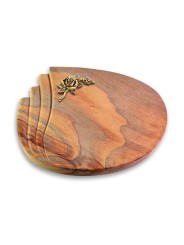 Grabkissen Waves/Rainbow Rose 1 (Bronze)