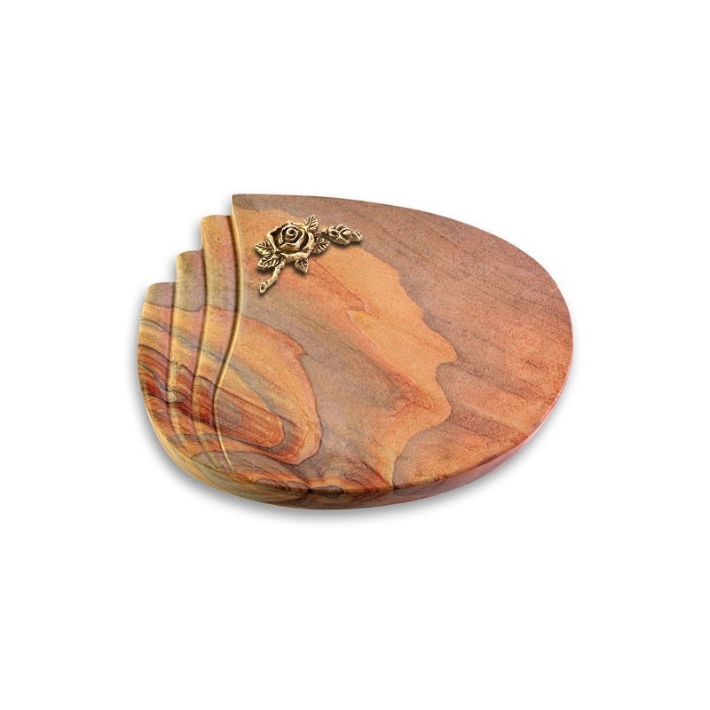 Grabkissen Waves/Rainbow Rose 1 (Bronze)