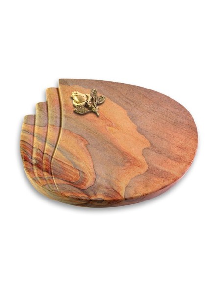 Grabkissen Waves/Rainbow Rose 3 (Bronze)