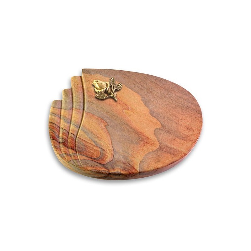 Grabkissen Waves/Rainbow Rose 3 (Bronze)