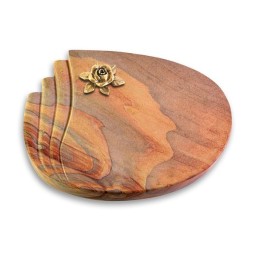 Grabkissen Waves/Rainbow Rose 4 (Bronze)