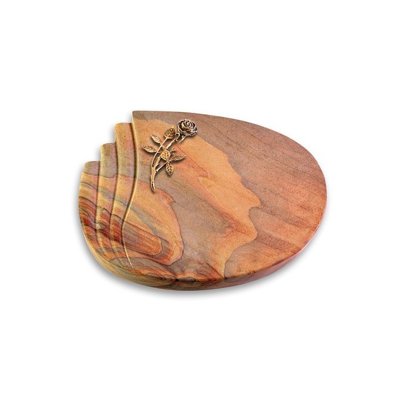 Grabkissen Waves/Rainbow Rose 6 (Bronze)