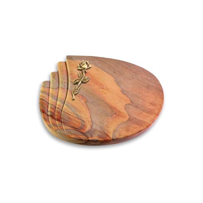 Grabkissen Waves/Rainbow Rose 7 (Bronze)