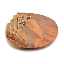 Grabkissen Waves/Rainbow Rose 10 (Bronze)