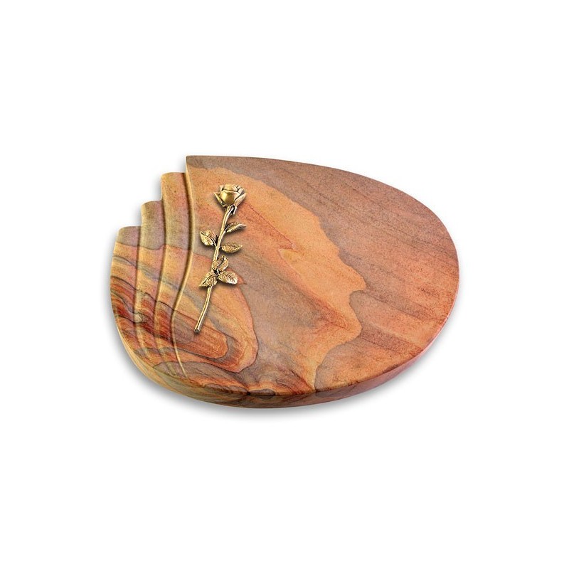 Grabkissen Waves/Rainbow Rose 12 (Bronze)