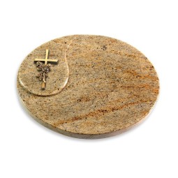 Grabkissen Yang/Kashmir Kreuz/Rose (Bronze)