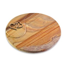 Grabkissen Yang/Rainbow Herzen (Bronze)