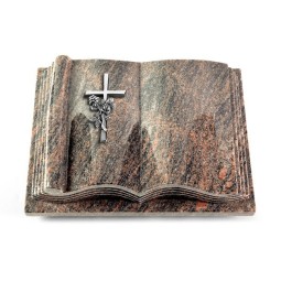 Grabbuch Antique/Himalaya Kreuz/Rose (Alu)