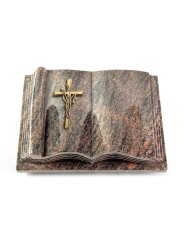 Grabbuch Antique/Himalaya Kreuz/Ähren (Bronze)