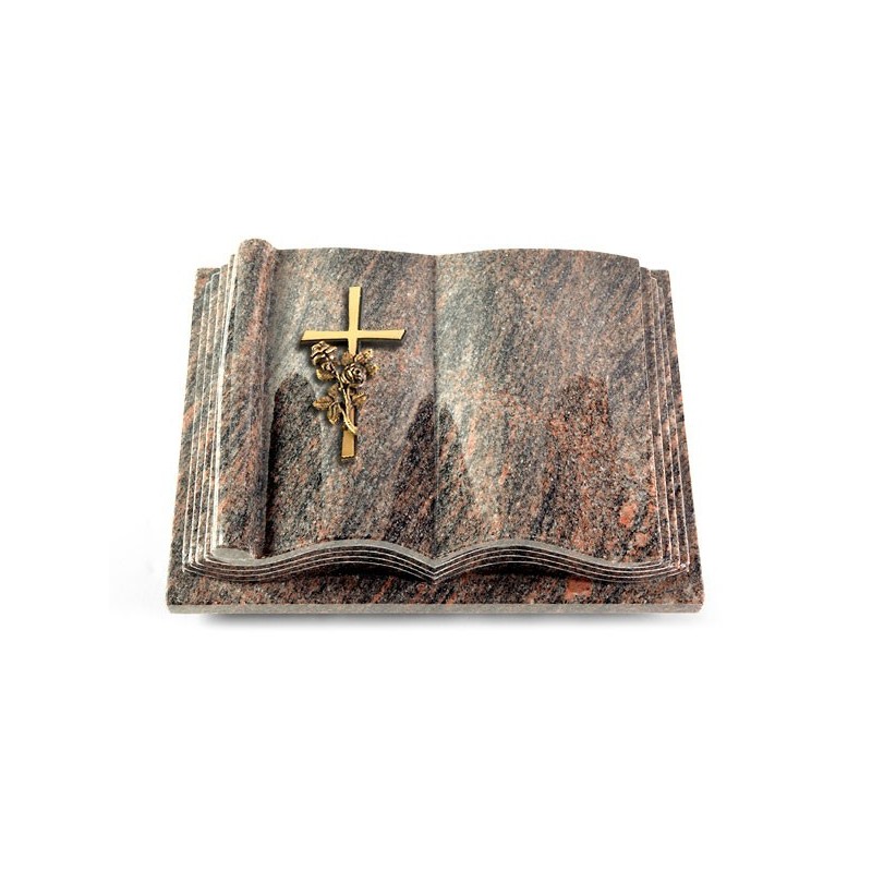 Grabbuch Antique/Himalaya Kreuz/Rose (Bronze)