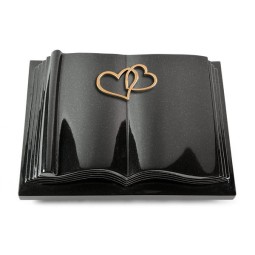 Grabbuch Antique/Indisch-Black Herzen (Bronze)