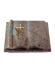 Grabbuch Antique/Paradiso Kreuz/Rose (Bronze)