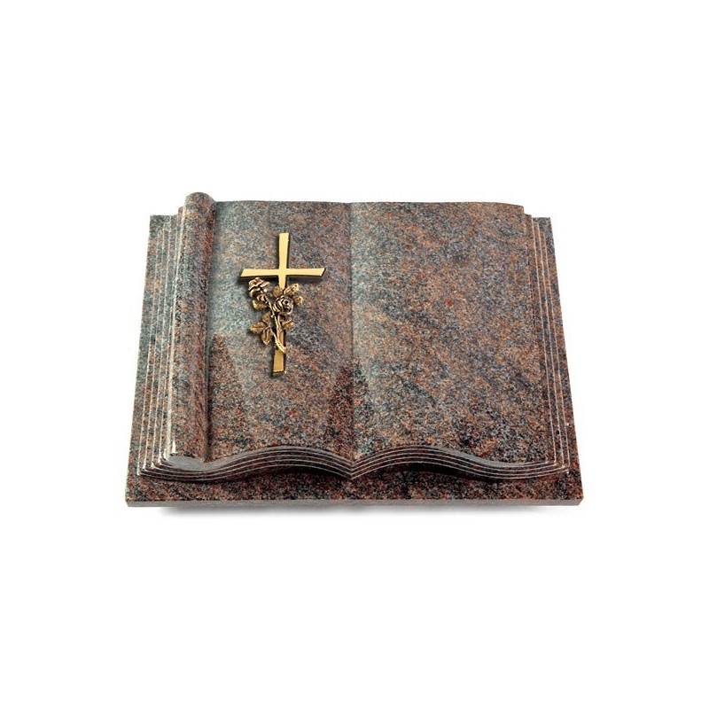 Grabbuch Antique/Paradiso Kreuz/Rose (Bronze)