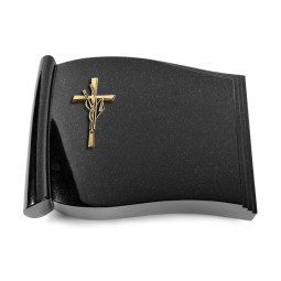 Grabbuch Biblos/Indisch-Black Kreuz/Ähren (Bronze)