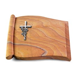 Grabbuch Biblos/Rainbow Kreuz/Rosen (Alu)