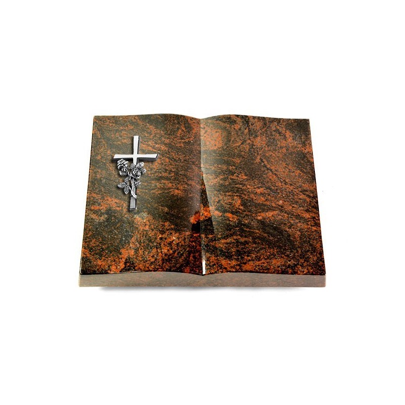 Grabbuch Livre/Aruba Kreuz/Rose (Alu)
