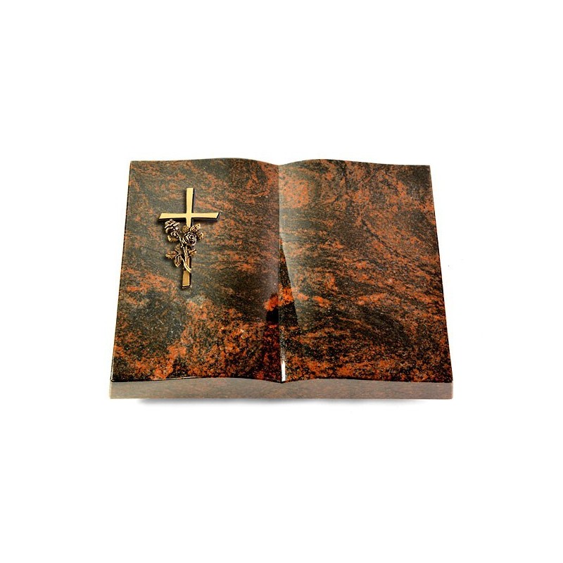 Grabbuch Livre/Aruba Kreuz/Rose (Bronze)