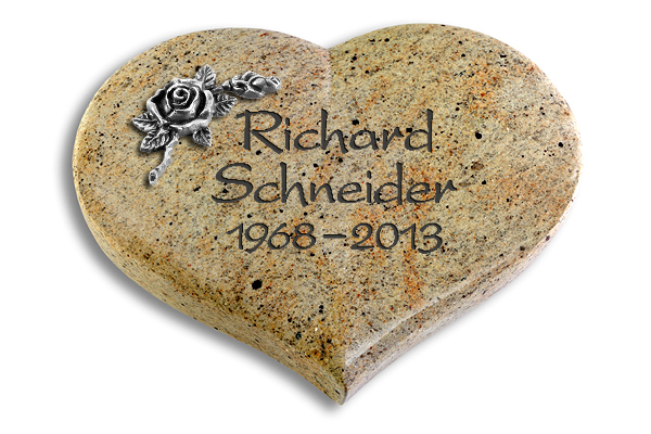 Grabstein / Grabkissen "Coeur"