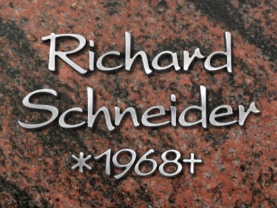 Metallinschriften "MA2"