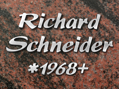 Metallinschriften "MA3"