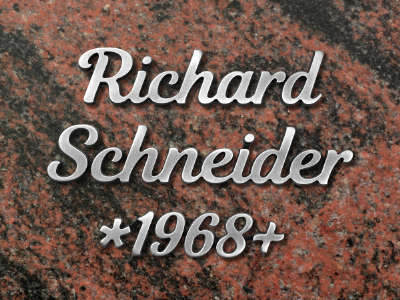 Metallinschriften "MA4"