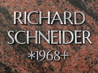 Metallinschriften "MA5"