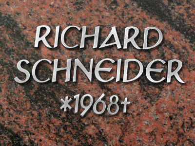 Metallinschriften "MA6"