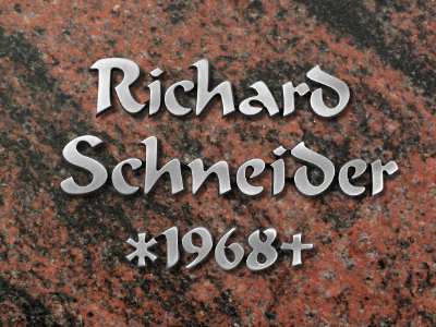 Metallinschriften "MA7"