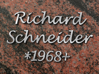 Metallinschriften "MA9"