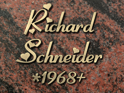 Metallinschriften "MB11"