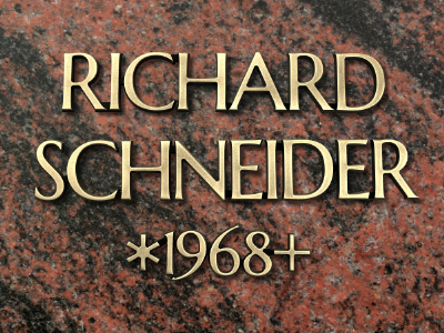 Metallinschriften "MB5"