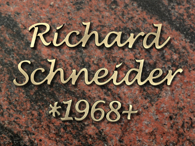 Metallinschriften "MB9"